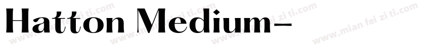 Hatton Medium字体转换